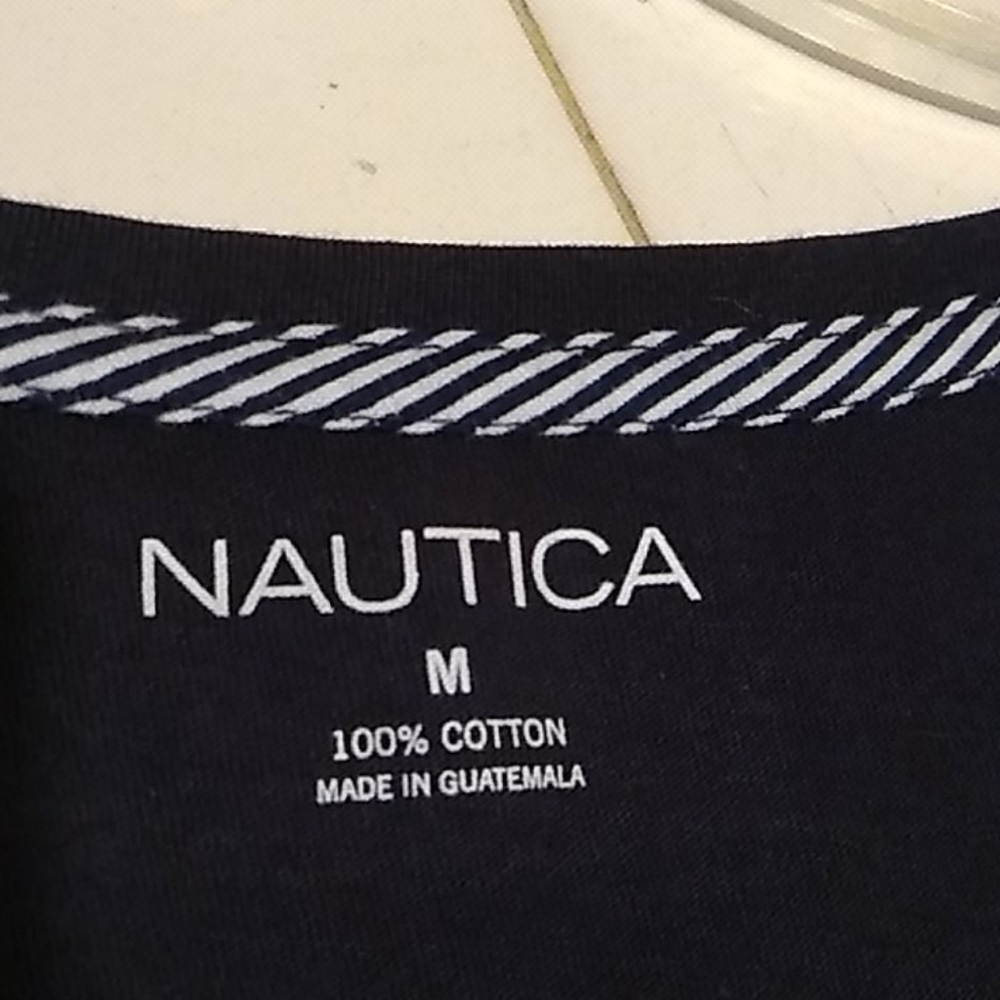 Nwt Nautica Navy Vneck T'shirt - Picture 6 of 7